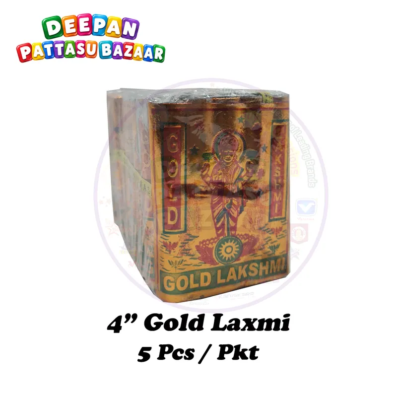 4" Gold Lakshmi Crackers